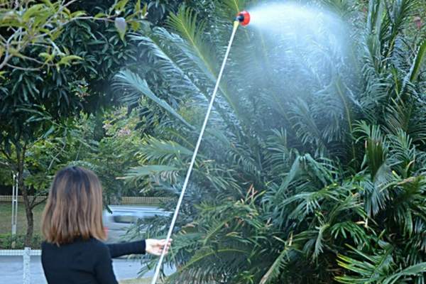 Garden hose extension pole