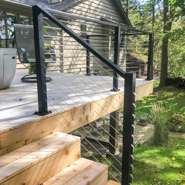 Aluminum Posts for Cable Railing