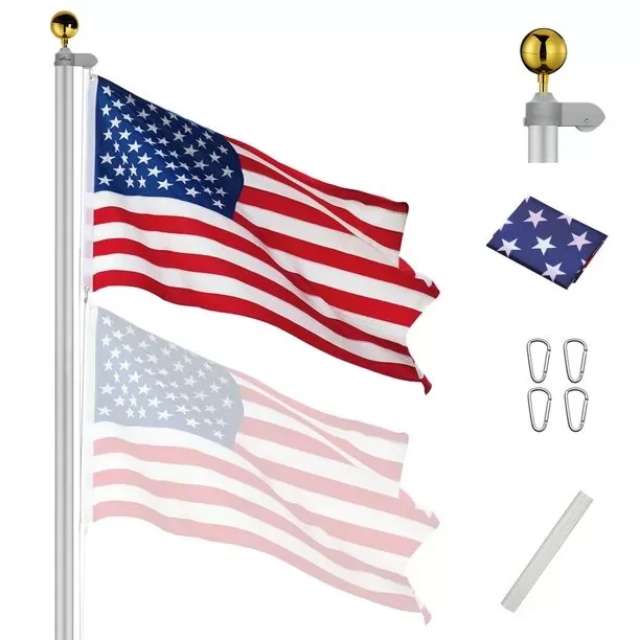 Outdoor Long Telescoping Flag Poles Commercial Grade