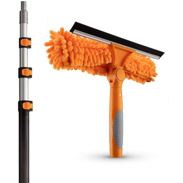 Telescopic squeegee extension pole