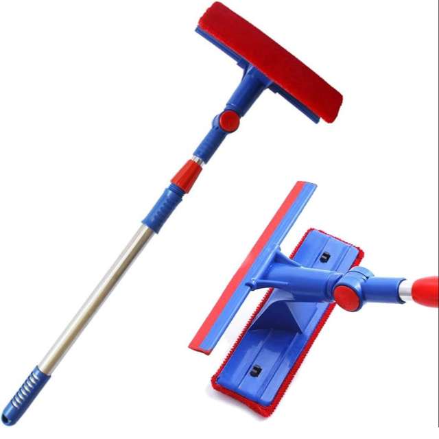 Twist-lock squeegee extension pole