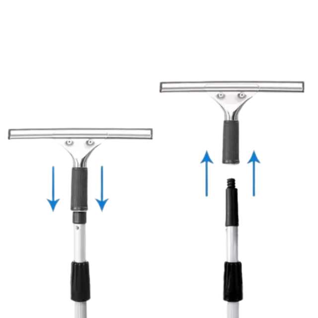 Universal thread squeegee extension pole