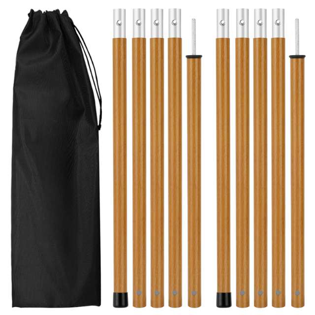Heavy duty aluminum tent poles for canvas wall tents and large commercial structures