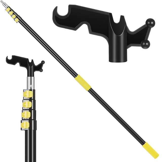 Anodized Aluminum Telescopic Pole Hook