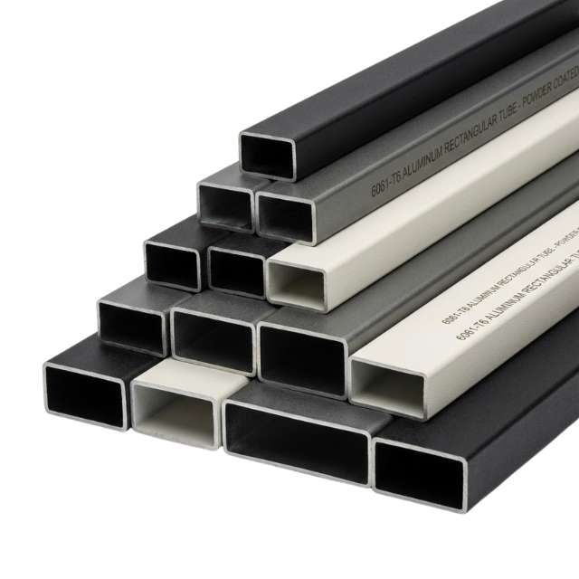 Aluminum rectangular tubing powder coated
