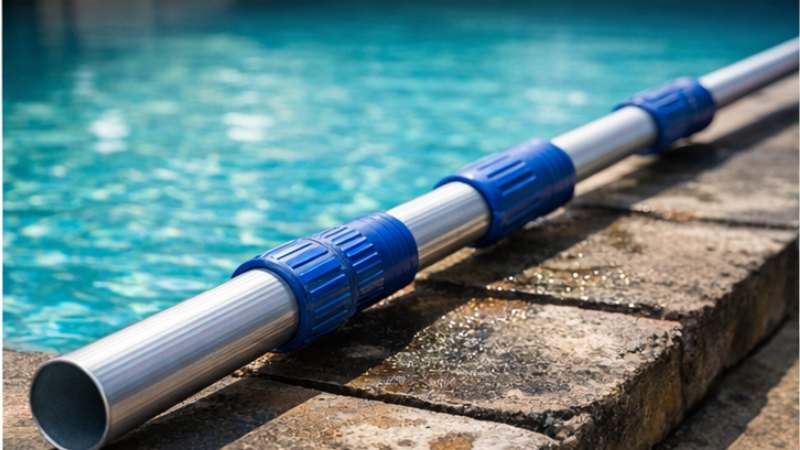Perche télescopique de qualité professionnelle pour aspirateur de piscine