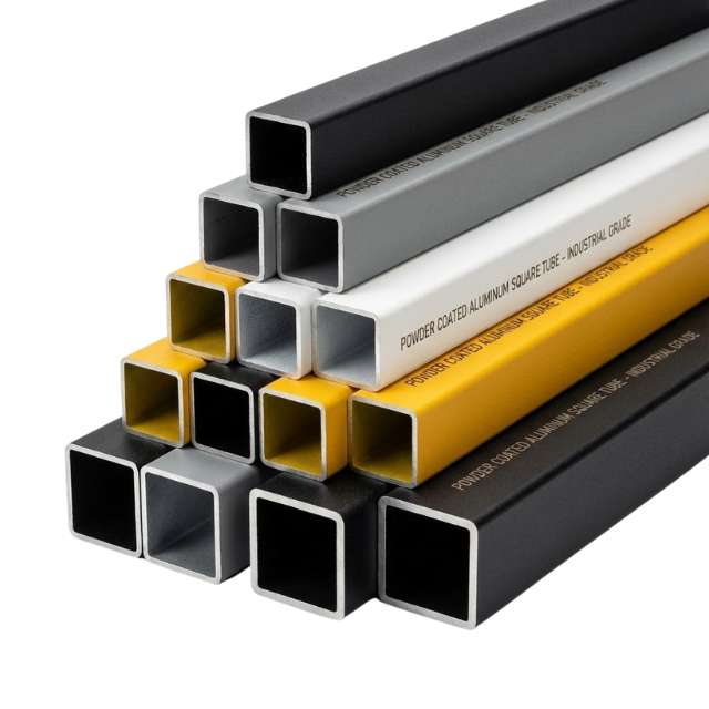 Powder coated aluminum square tubing