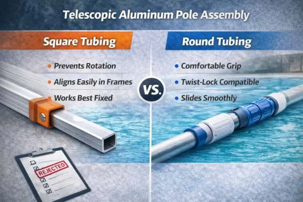 Telescopic aluminum pole assembly line