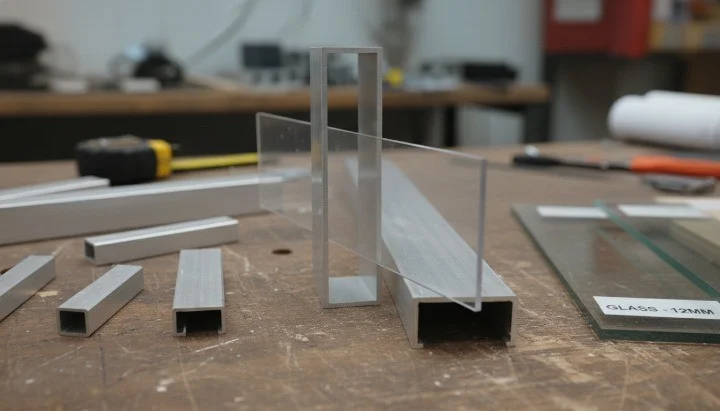 Aluminum U channel for panel edging and protection with polycarbonate sheet