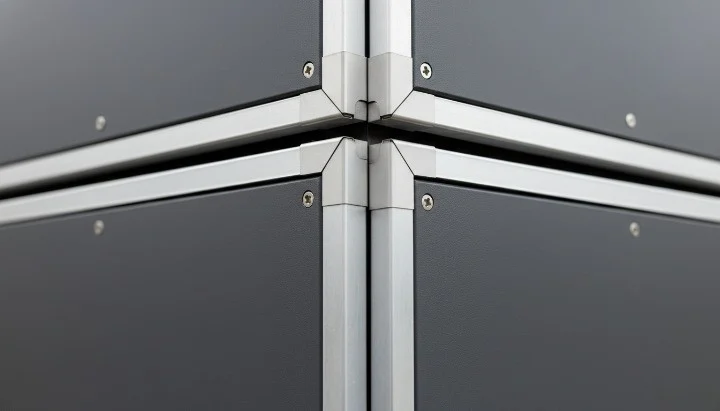 Anodized aluminum U channel in architectural panel framing