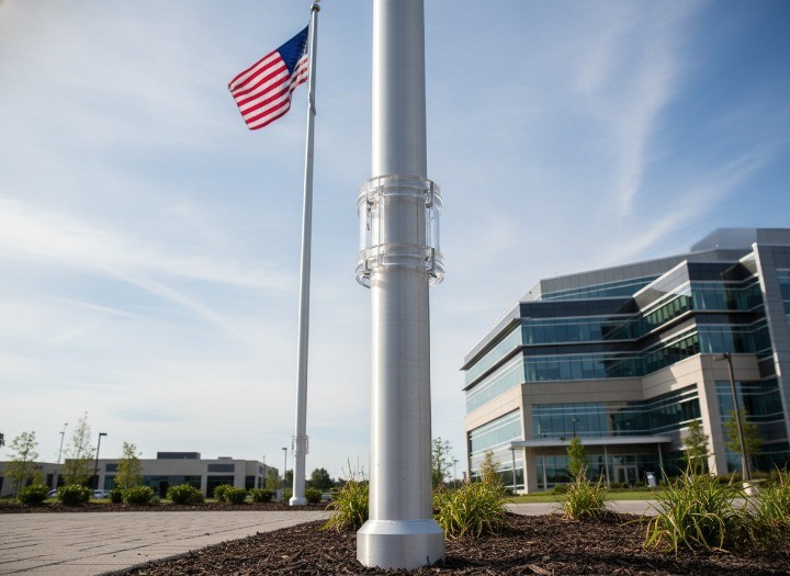 top flight telescoping flagpole commercial grade aluminum outdoor installation