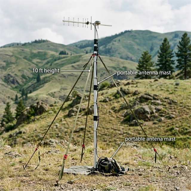 10 ft Telescoping Antenna Pole