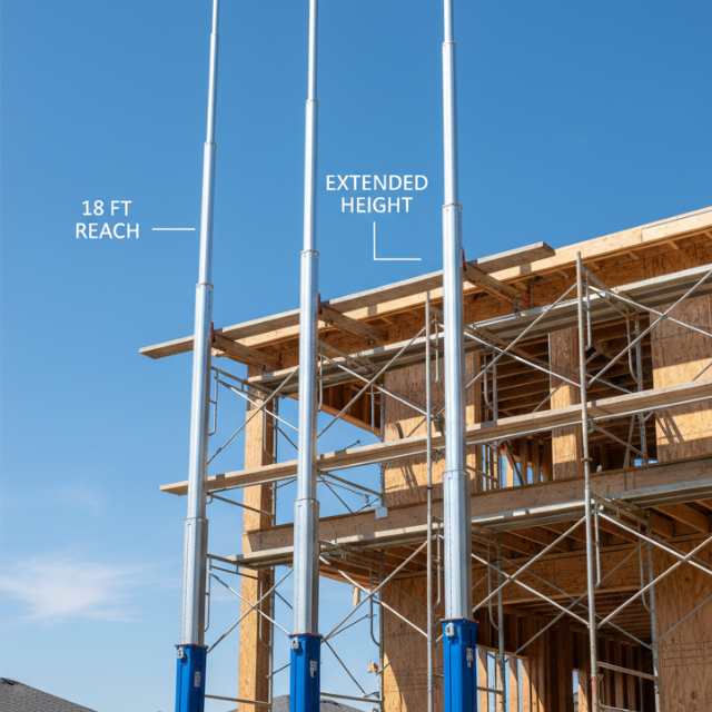 18 ft aluminum pump jack poles