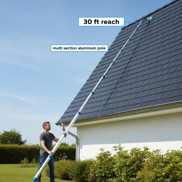 30 ft Aluminum Gutter Cleaning Pole
