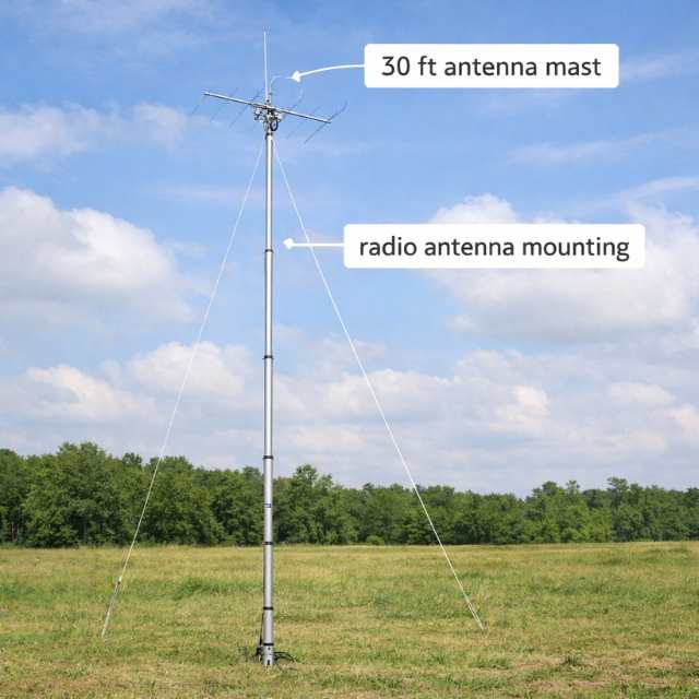 30 ft Telescoping Antenna Pole