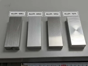 6061 vs 6063 vs 5052 vs 7075 Aluminum Surface and Structure Comparison certificate for Xingyong manufacturing compliance