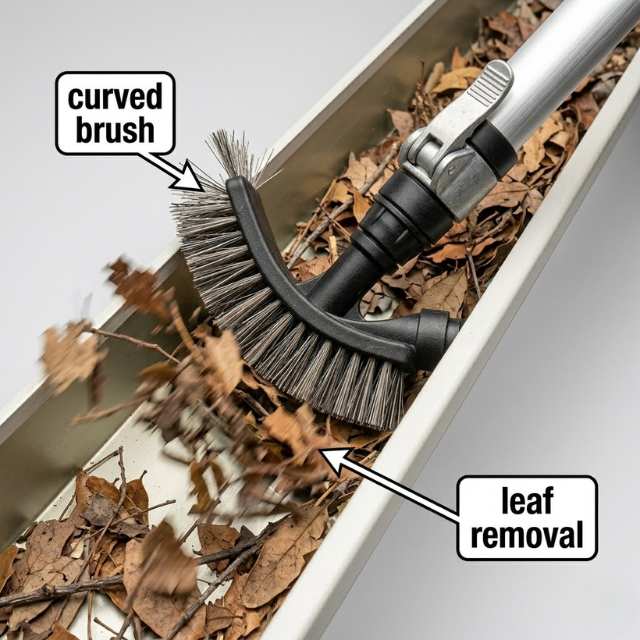 Aluminum Gutter Cleaning Pole with Brush