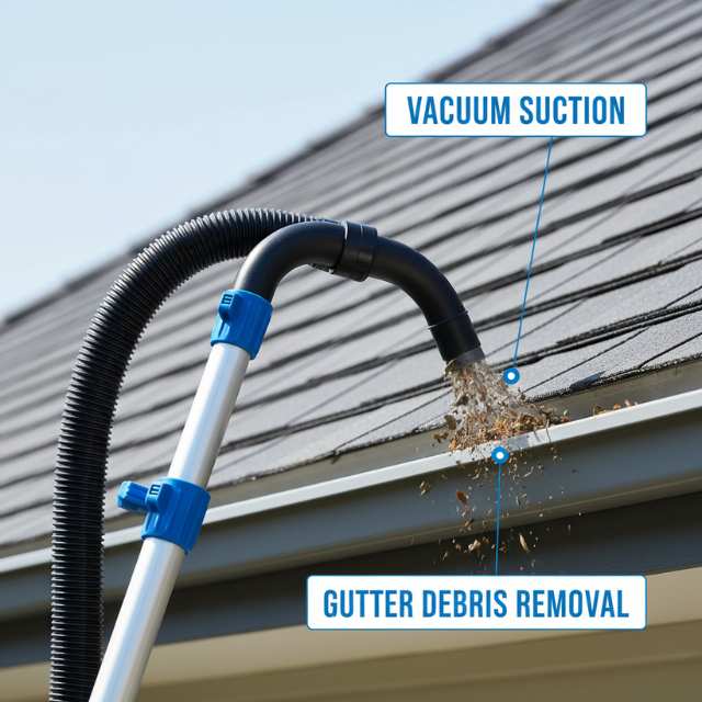 Aluminum Gutter Cleaning Pole with Vacuum