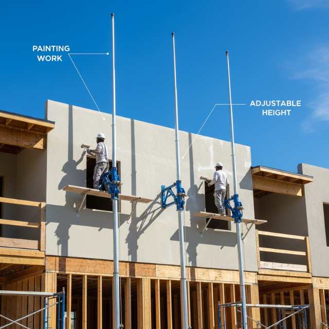 Aluminum pump jack poles for painting