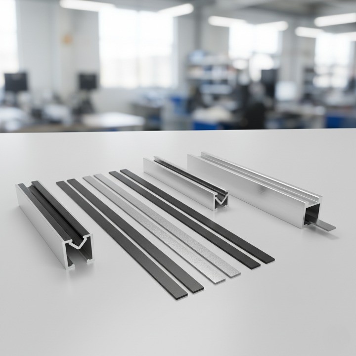 Anodized V Slotted Aluminum Insert