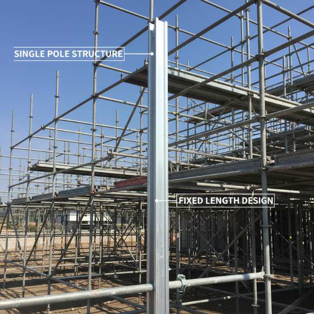 Fixed length aluminum pump jack poles