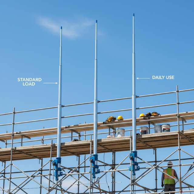 Standard duty aluminum pump jack poles