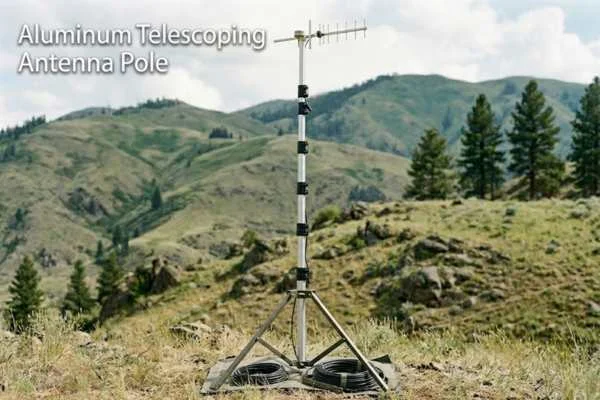 Telescoping antenna pole