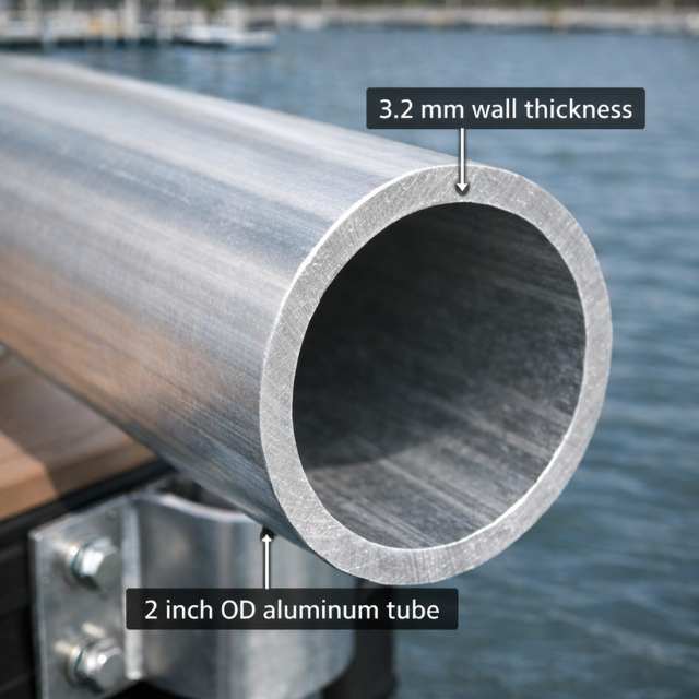 Thick Wall Aluminum Dock Poles