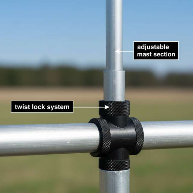 Twist Lock Telescoping Antenna Pole