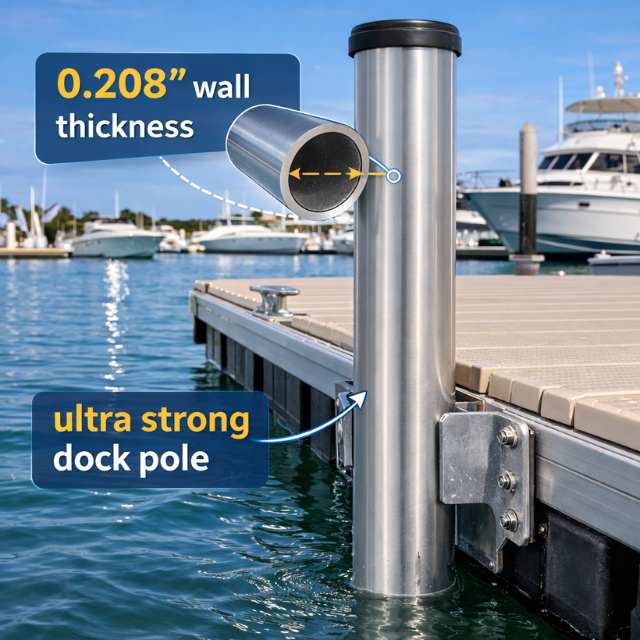 Ultra-Strong Floating Dock Aluminum Poles