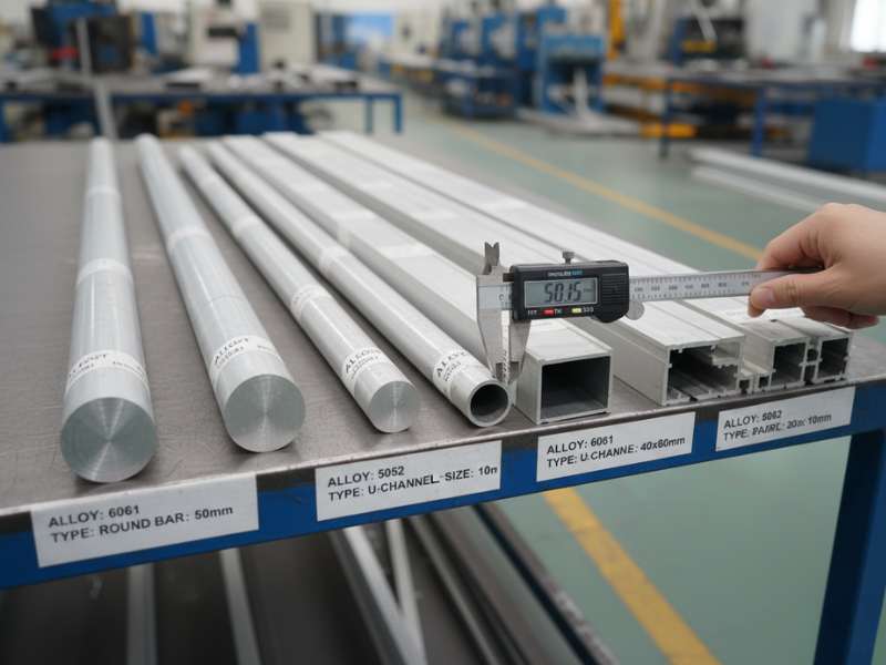 aluminum alloy grades 6061 6063 5052 7075 comparison metal bars and profiles