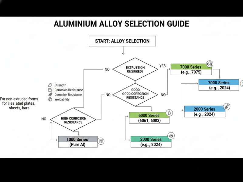 aluminum alloy selection guide extrusion strength corrosion decision chart