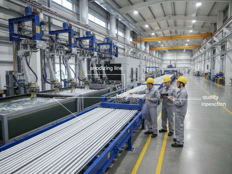 Aluminum anodizing factory production line for OEM telescopic poles