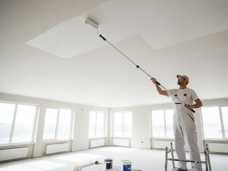 aluminum extension pole for painting ceiling with roller frame