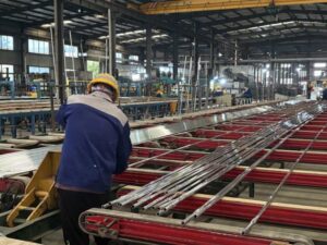 aluminum extrusion machine telescopic pole manufacturing process factory