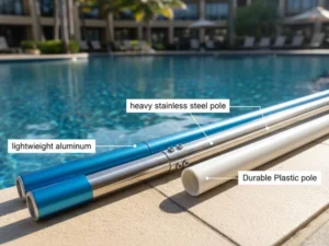 Aluminum vs Stainless Steel vs Plastic Pool Pole Material Comparison certificate for Xingyong manufacturing compliance