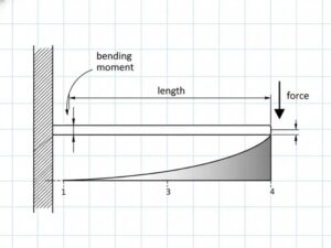 bending moment diagram telescopic pole force length relationship