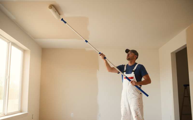 extension pole for painting ceiling using paint roller on telescopic pole