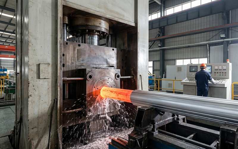 Industrial 2000T aluminum extrusion press for extension poles