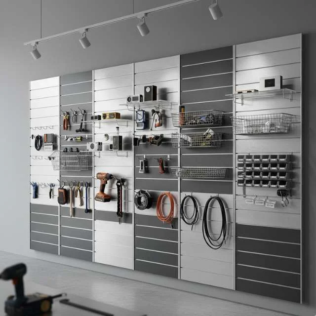 Estrutura modular de exposição em alumínio montada a partir de perfil extrudido