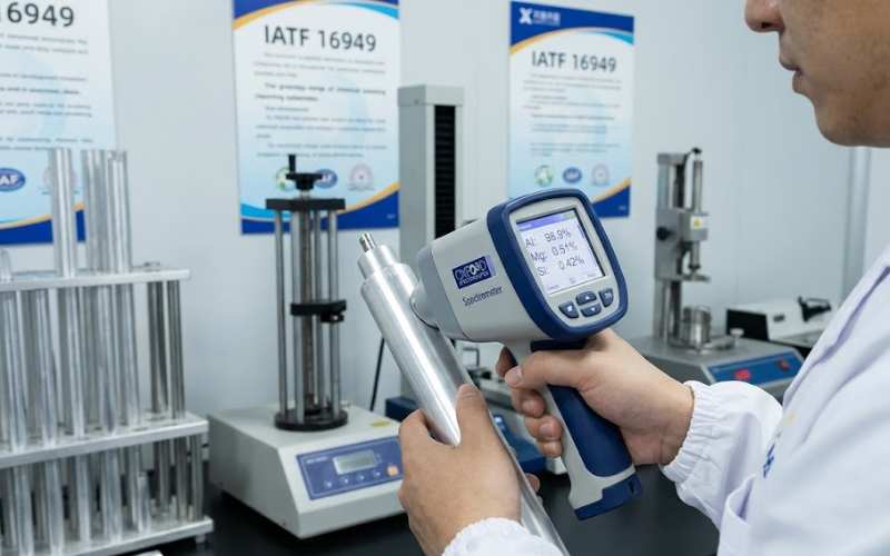 Quality control testing with Oxford Spectrometer at Xingyong factory