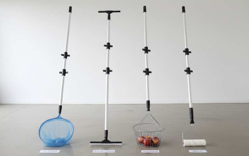 telescopic pole applications pool cleaning pole window cleaning pole fruit picking pole painting pole