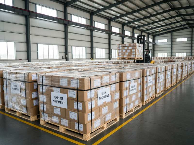 telescopic pole export packaging cartons pallet shipping bulk order