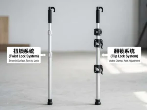 Twist Lock vs Flip Lock Telescopic Pole Comparison Aluminum Extension Poles certificate for Xingyong manufacturing compliance