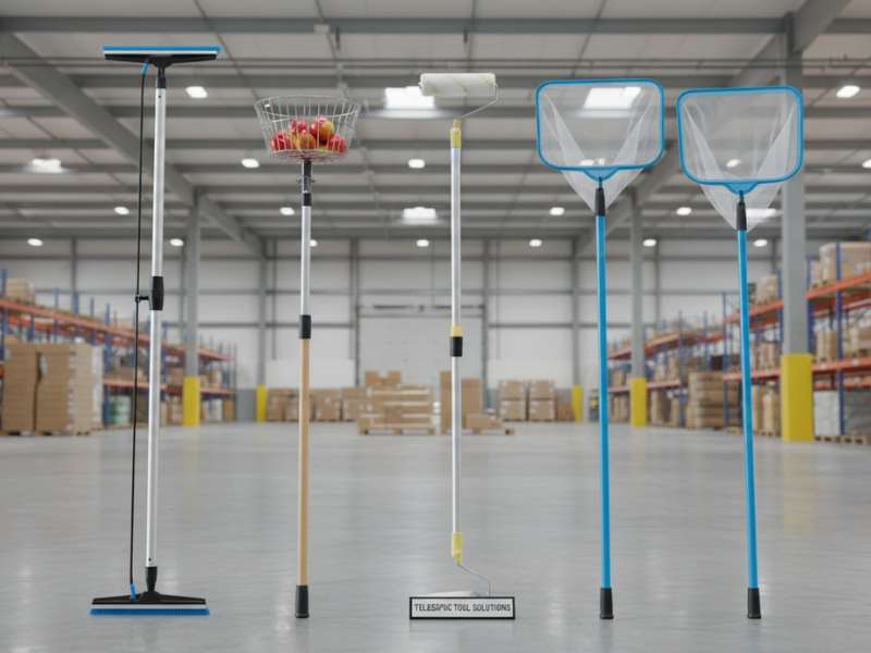 various telescopic extension pole products window cleaning pole fruit picker painting pole pool pole lineup