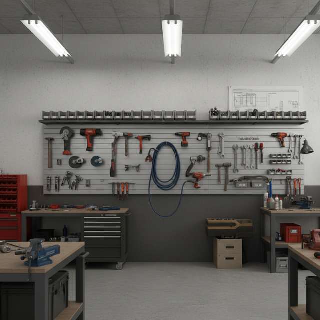 warehouse aluminum slatwall storage wall system