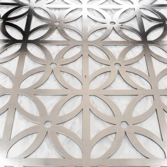 Laser cut aluminum sheet