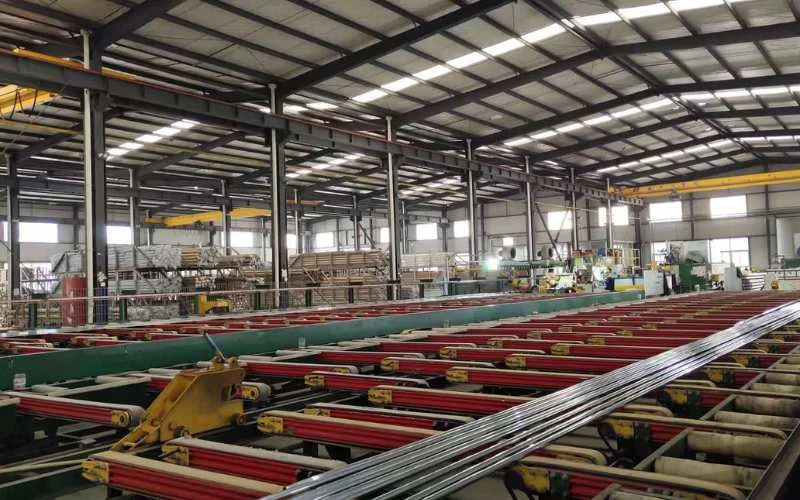 Aluminum Extrusion Press Telescopic Pole Productionextrusion Workshop at Xingyong aluminum pole factory