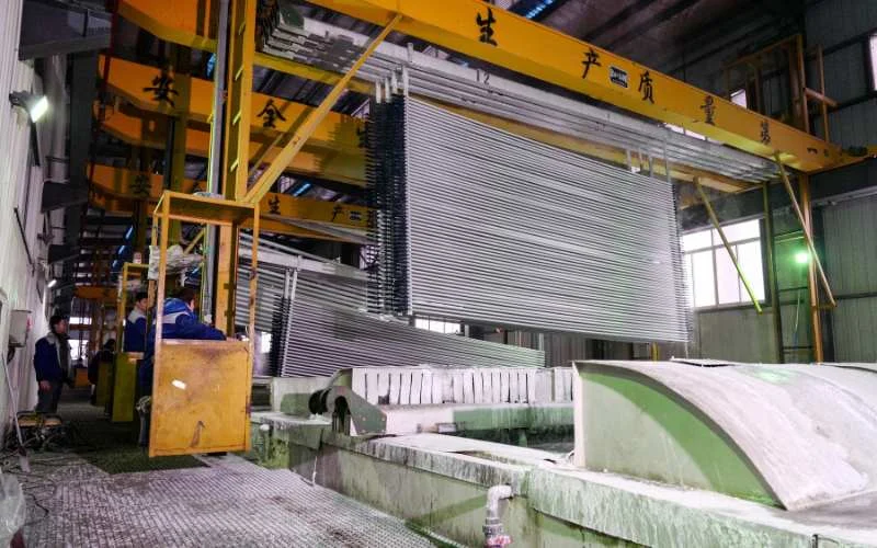 Color Consistency Verification Across Anodizing Batches at Xingyong aluminum pole factory