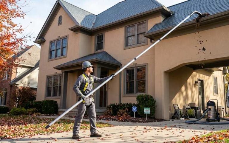 Aluminum Pole for Gutter Cleaning Systems